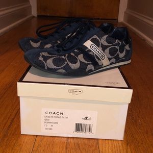 COACH Katelyn 12CM/S PATNT Q300 Denim/White Womens Luxury Designer Sneaker